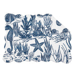 Indigo Coral Placemats - Set of 6