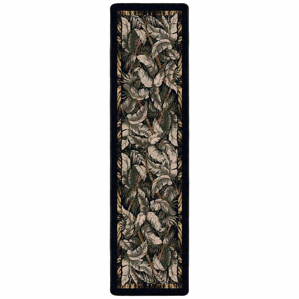 Tropical Bounty Black & Sage Rug - 2 x 8