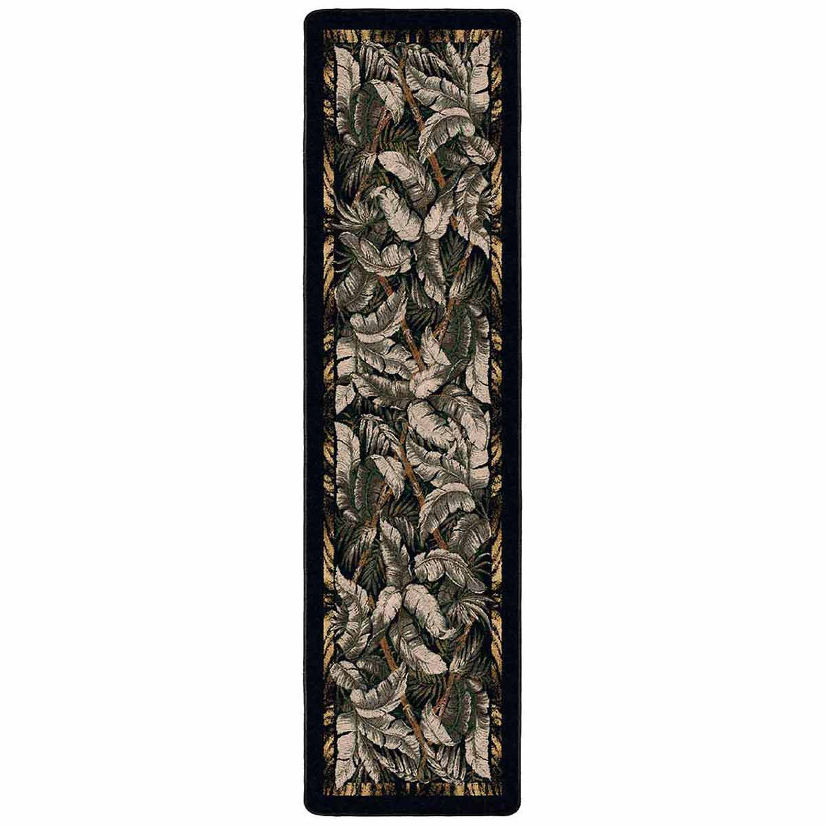 Tropical Bounty Black & Sage Rug - 2 x 8