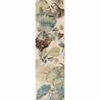 Havana Ivory and Blue Oasis Rug - 2 x 8