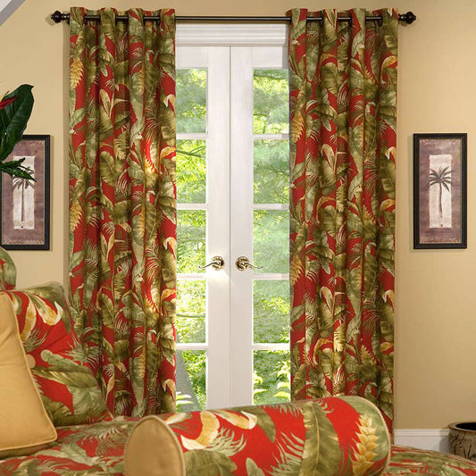 Island Paradise Grommet Top Curtains - Set of 2