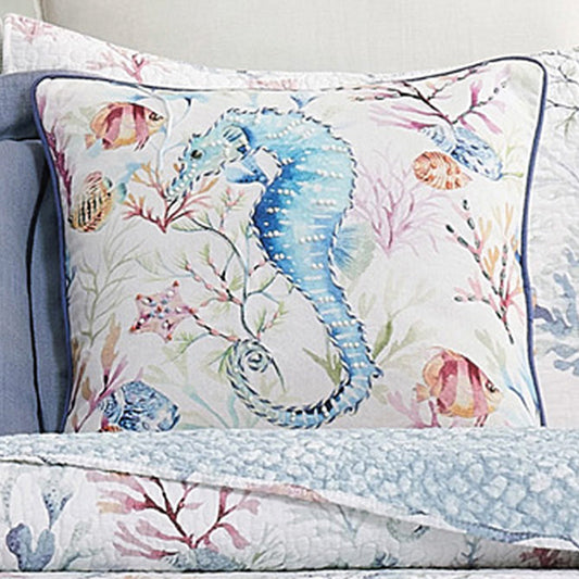 Coral Waters Accent Pillow