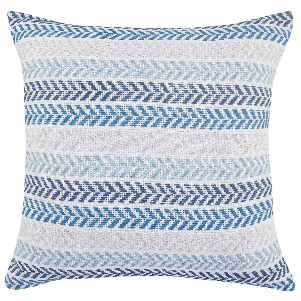 Serene Blue Chevrons Pillow