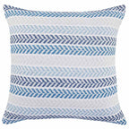 Serene Blue Chevrons Pillow