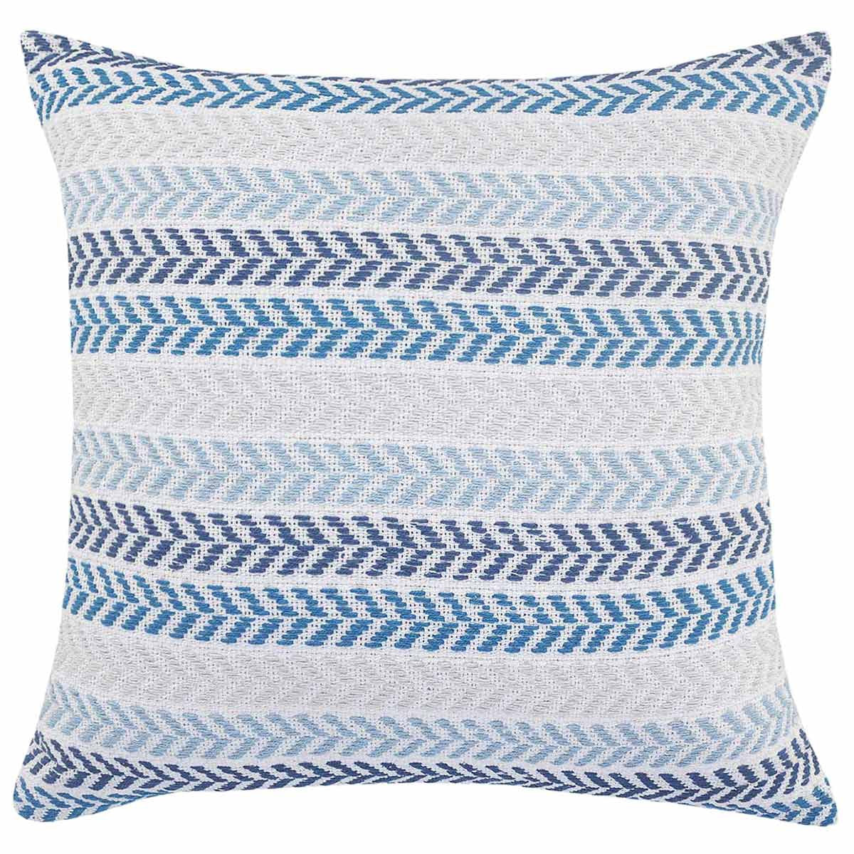 Serene Blue Chevrons Pillow