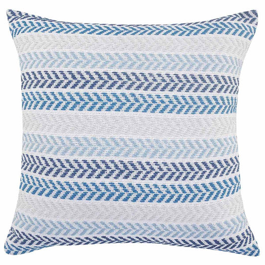 Serene Blue Chevrons Pillow