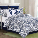 Indigo Coral Quilt Bed Set - Twin