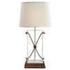 Mariner's Table Lamp with Brown Wood Base