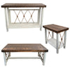 Mariner's Table Set with Rectangular End Tables & Wood Top (4pcs)