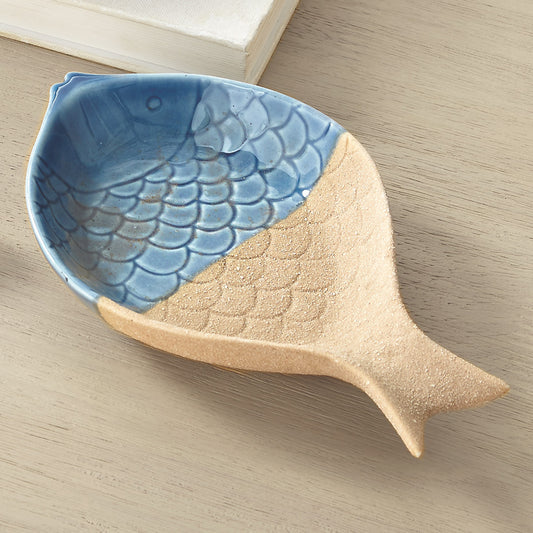 Ocean Edge Porcelain Fish Plate - CLEARANCE