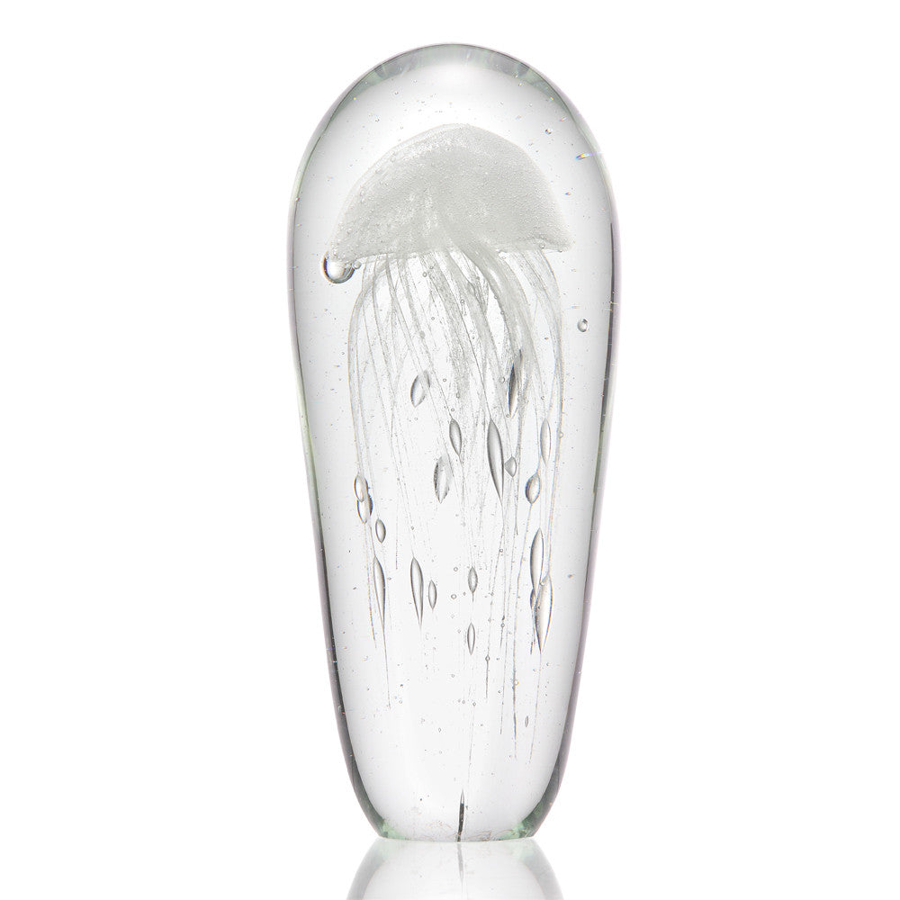 Glow in the Dark Translucent Jellyfish Art Glass Statue
