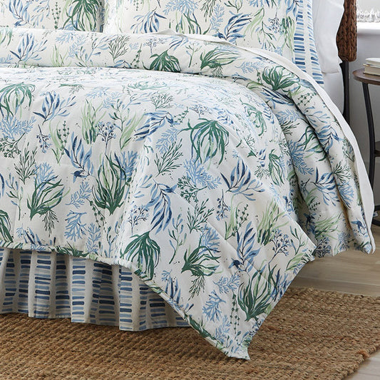 Sea Flora Bedspread - Queen - OVERSTOCK