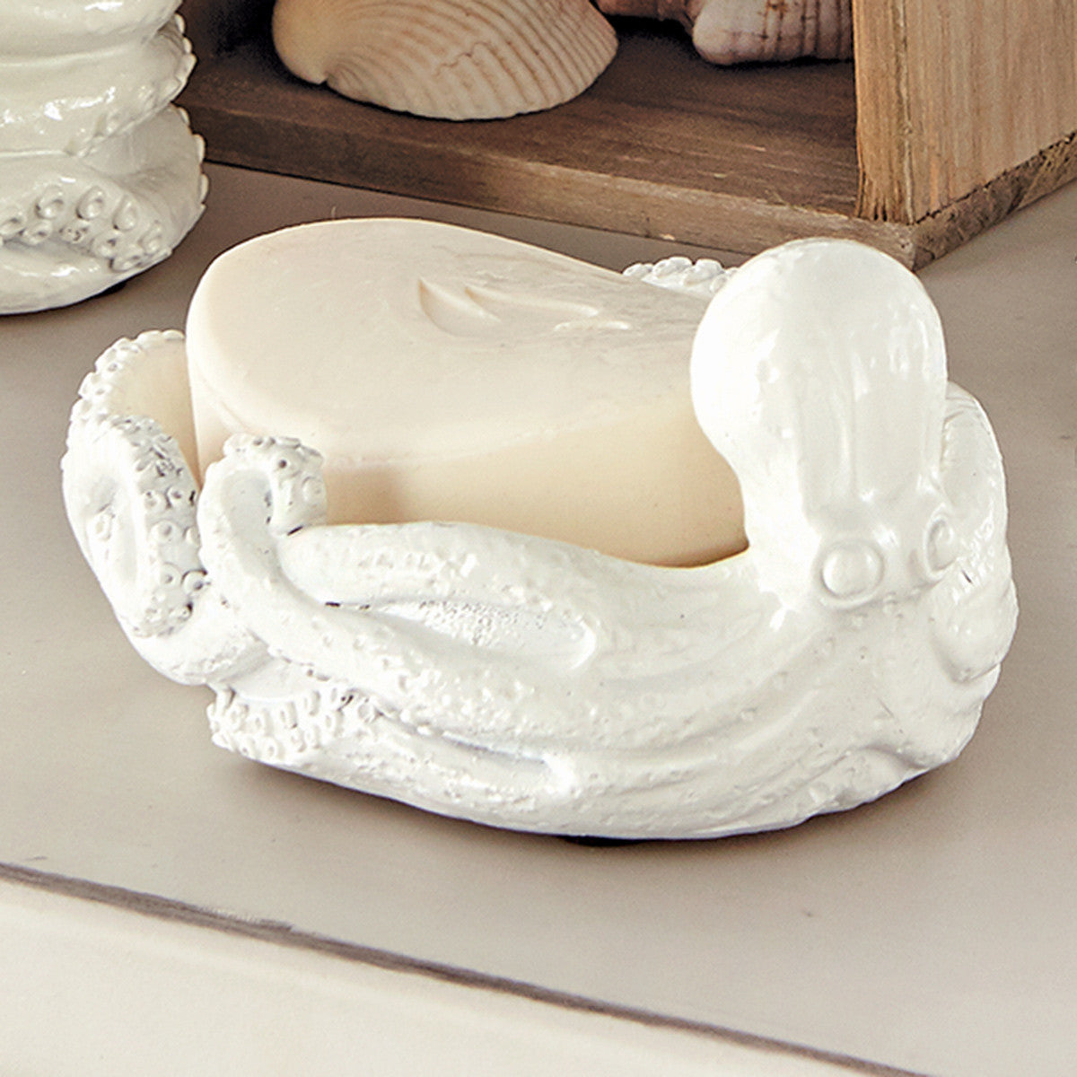 White Octopus Soap Dish