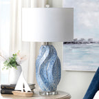 Swirling Seas Abstract Table Lamp