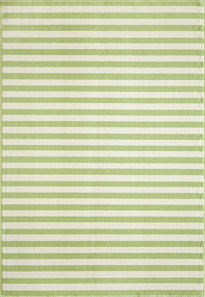 Baja Green Stripe Rug - 2 x 5