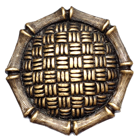 Woven Strands and Bamboo Knob - Set of 2