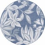 Fiji Flowers Blue Rug - 5 Ft. Round