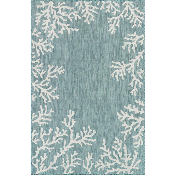 Miami Coral Aqua Indoor/Outdoor Rug Collection
