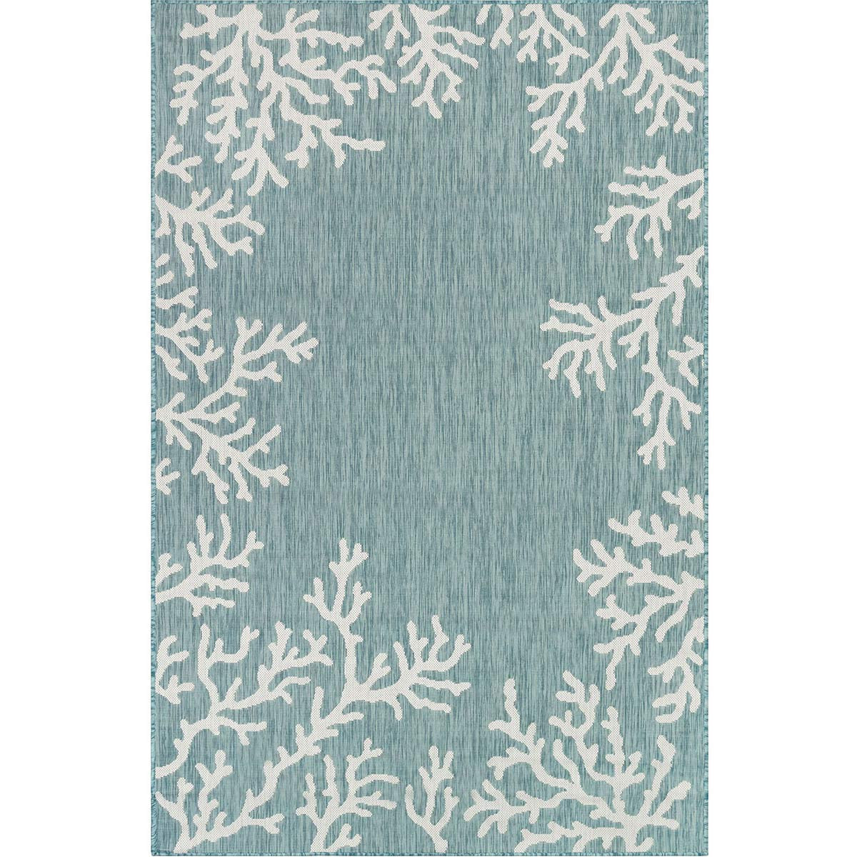 Miami Coral Aqua Indoor/Outdoor Rug Collection