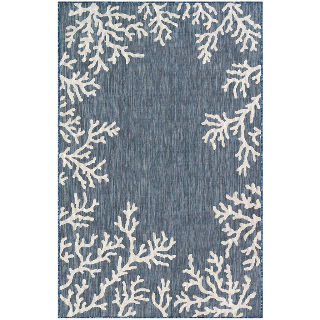 Miami Coral Navy Indoor/Outdoor Rug Collection | Bella Coastal Decor