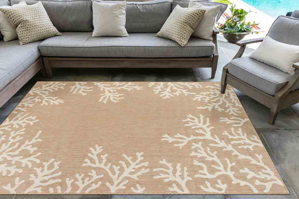 Miami Coral Sand Indoor/Outdoor Rug - 5 x 8