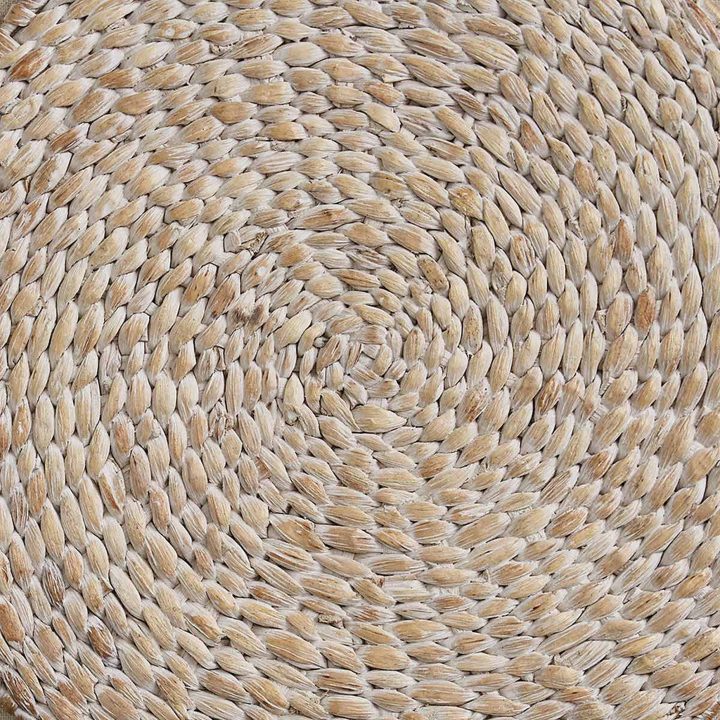 Natural Braided Hyacinth Round Placemats - Set of 4