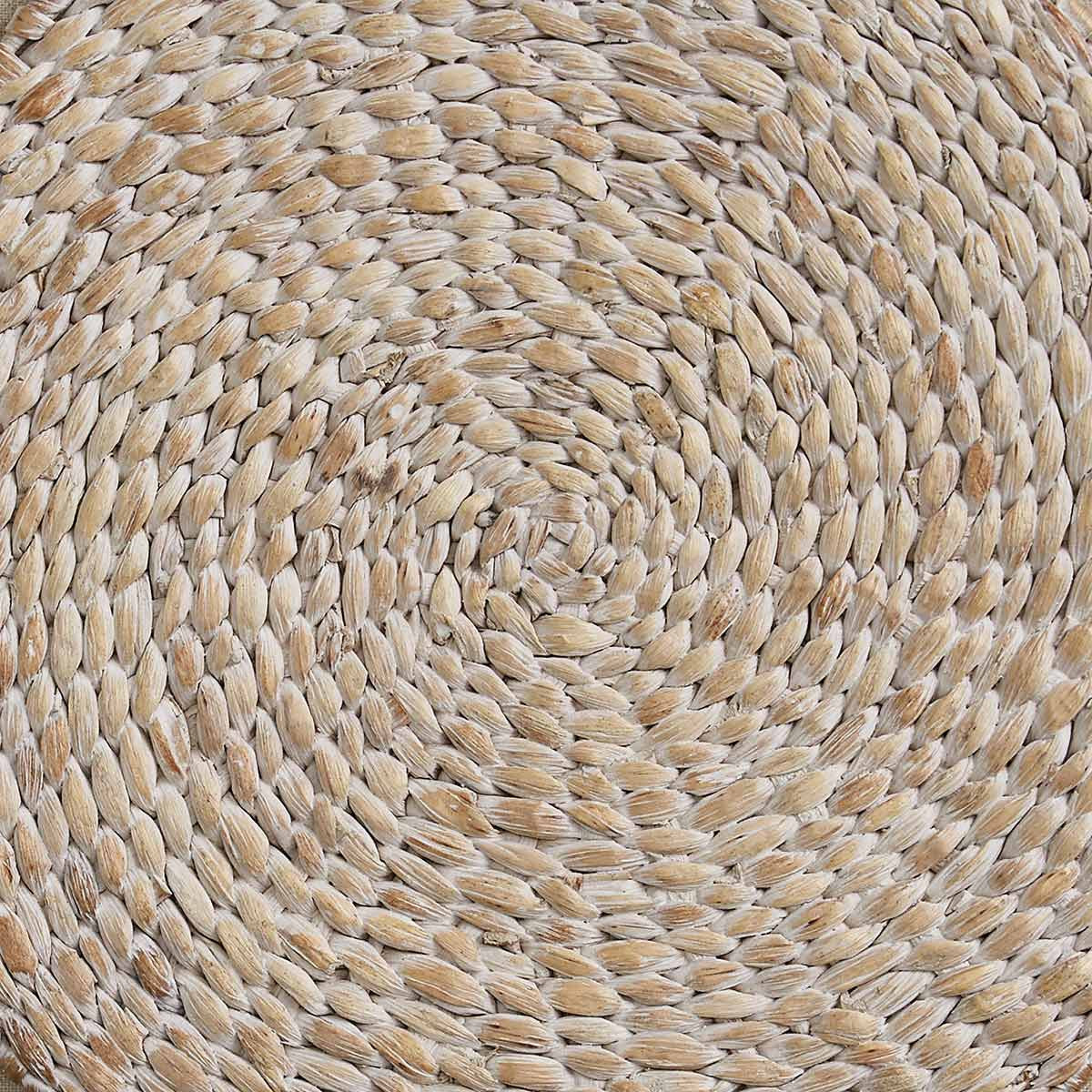 Natural Braided Hyacinth Round Placemats - Set of 4