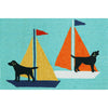 Nautical Dogs Blue Indoor/Outdoor Rug - 2 x 3