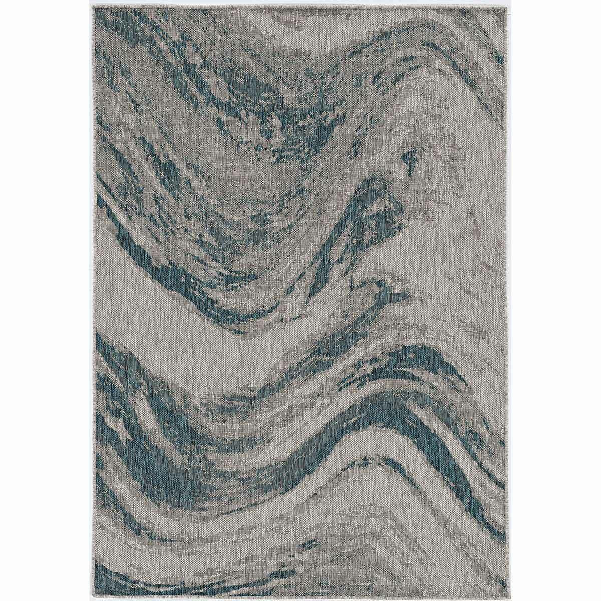 Negril Gray & Teal Indoor/Outdoor Rug Collection
