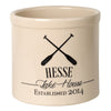 Oar Lake House Personalized Crock - Black