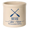 Oar Lake House Personalized Crock - Dark Blue