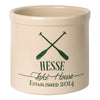 Oar Lake House Personalized Crock - Green