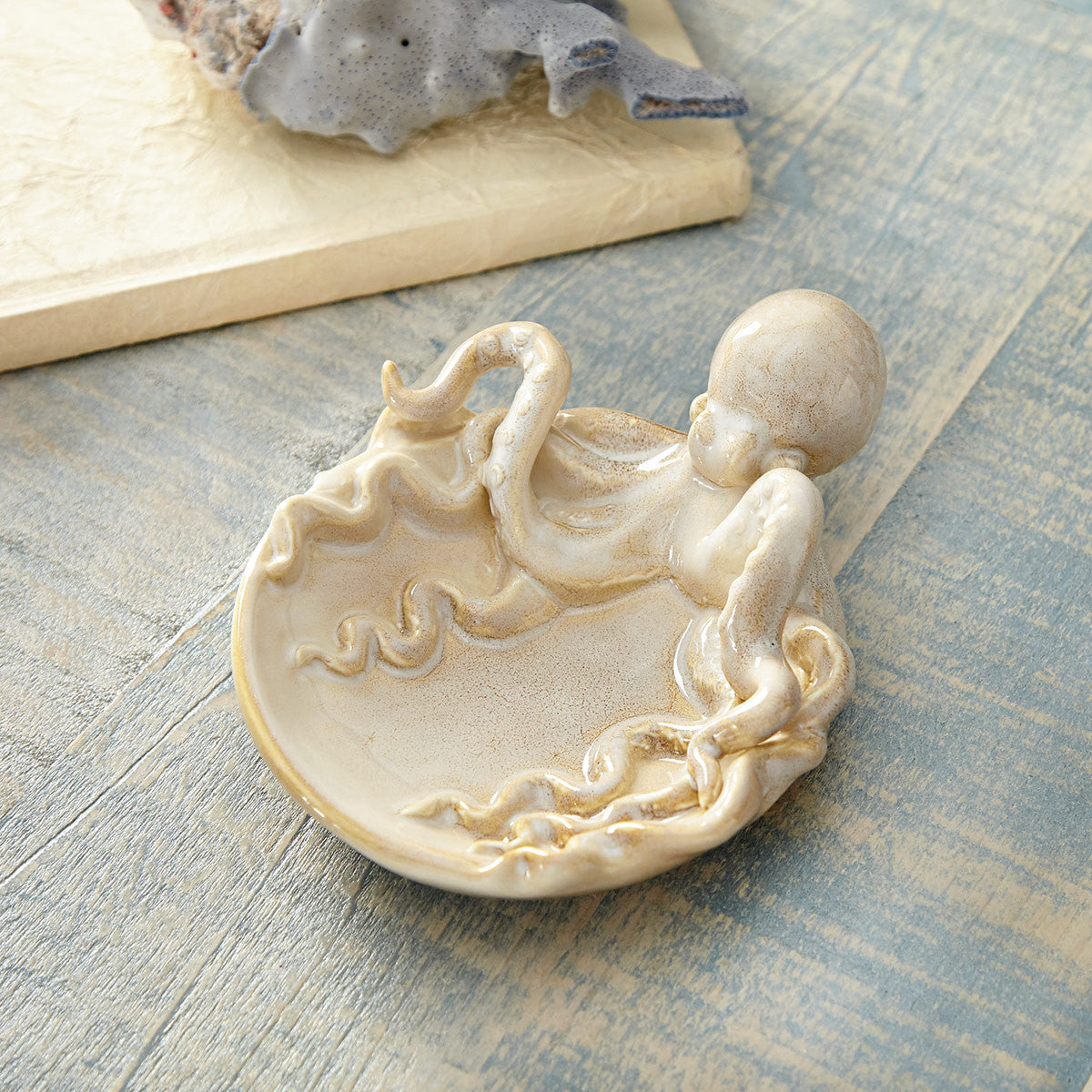 Octopus Elegance Stoneware Dish