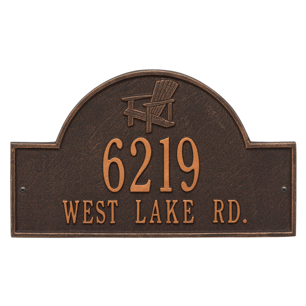 Oil Rub Bronze Personalized Adirondack Arch Plaque