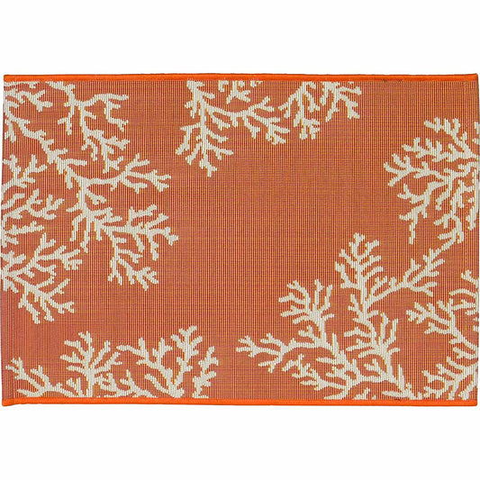 Orange Coral Cluster Scatter Rugs