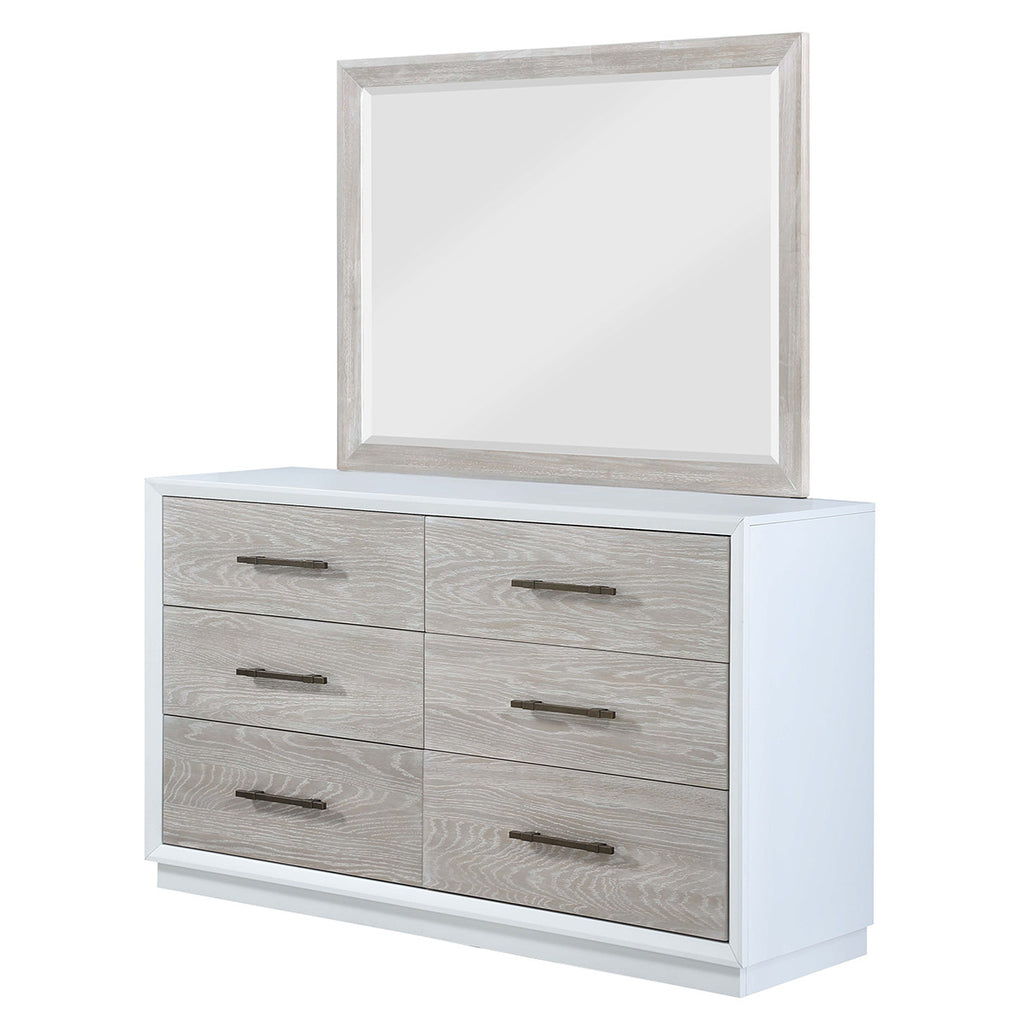 Pablo Six Drawer Dresser with Mirror
