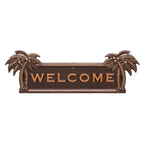 Palm Tree Welcome Plaque - Antique Copper