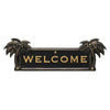 Palm Tree Welcome Plaque - Black and Gold