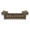 Palm Tree Welcome Plaque - Bronze and Gold