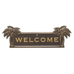 Palm Tree Welcome Plaque - Bronze and Gold