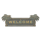 Palm Tree Welcome Plaque - Bronze Verdigris
