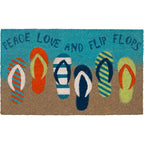 Peace & Flip Flops Ombre Coir Mats