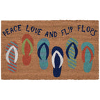 Peace & Flip Flops Natural Coir Mat Collection
