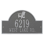 Pewter Silver Personalized Adirondack Arch Plaque