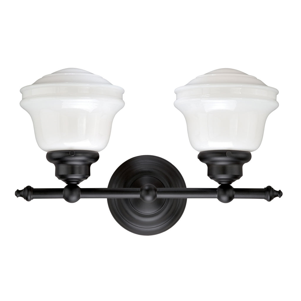 Plantation 2 Light Vanity Lamp - Oil Rubbed Bronze