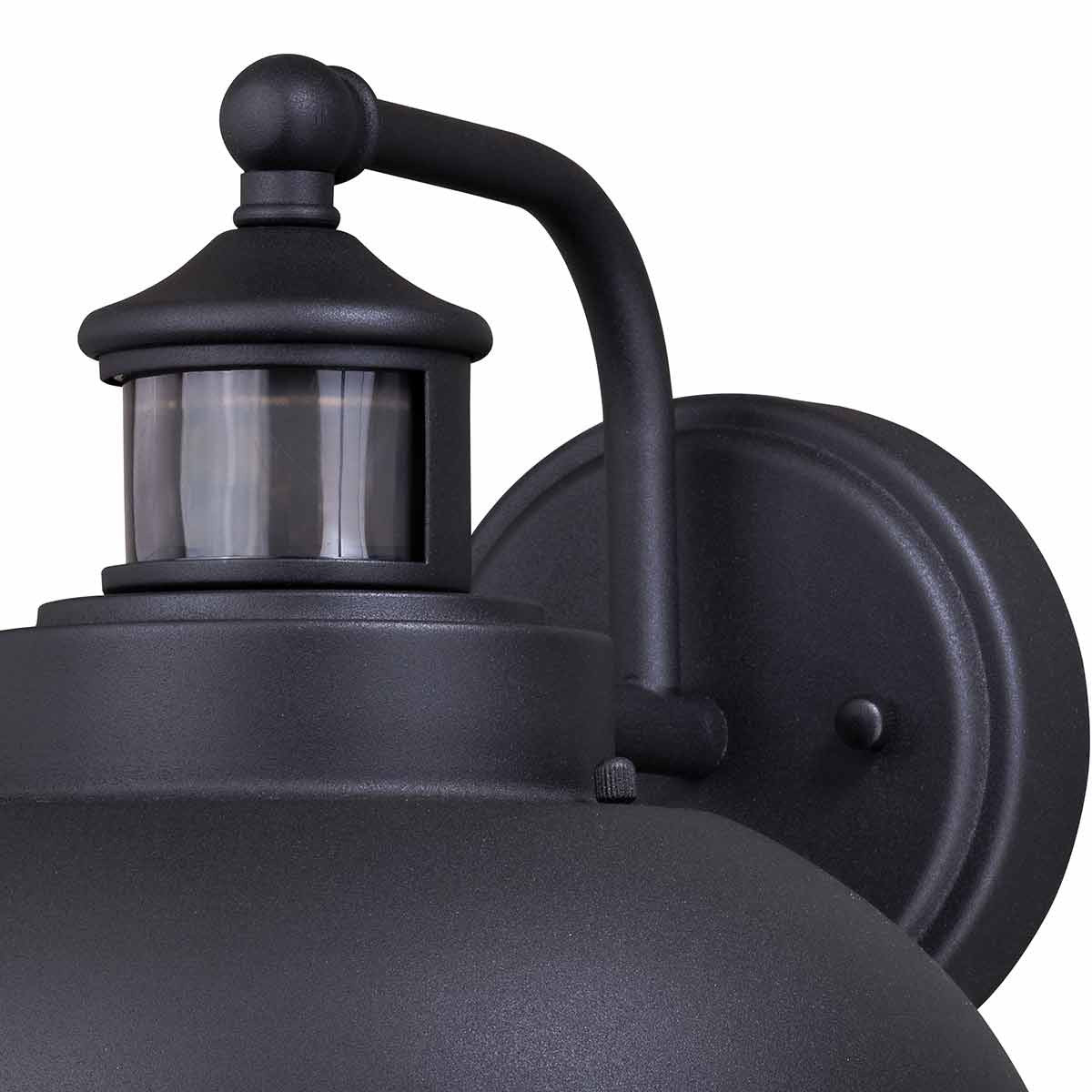 Portside Outdoor Motion Sensor Wall Sconce - Black - 10 Inch
