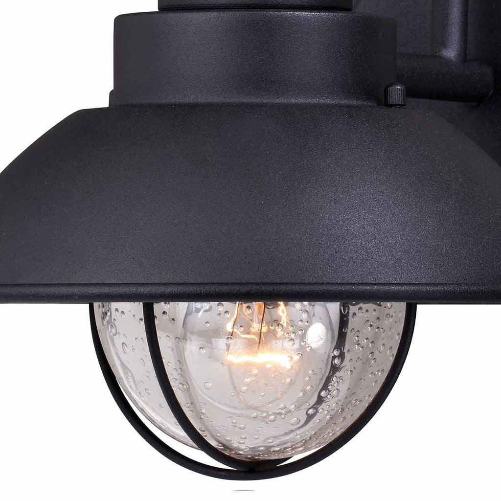 Portside Outdoor Motion Sensor Wall Sconce - Black - 8 Inch