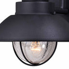 Portside Outdoor Motion Sensor Wall Sconce - Black - 8 Inch