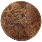 Round Wood Shells Drink Table
