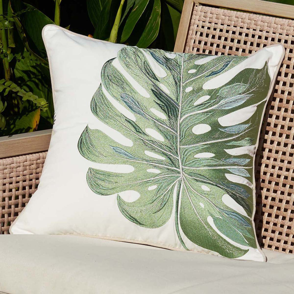 Emerald Monstera Indoor/Outdoor Pillows